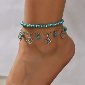 Boho Style Anklet Set 2pc
